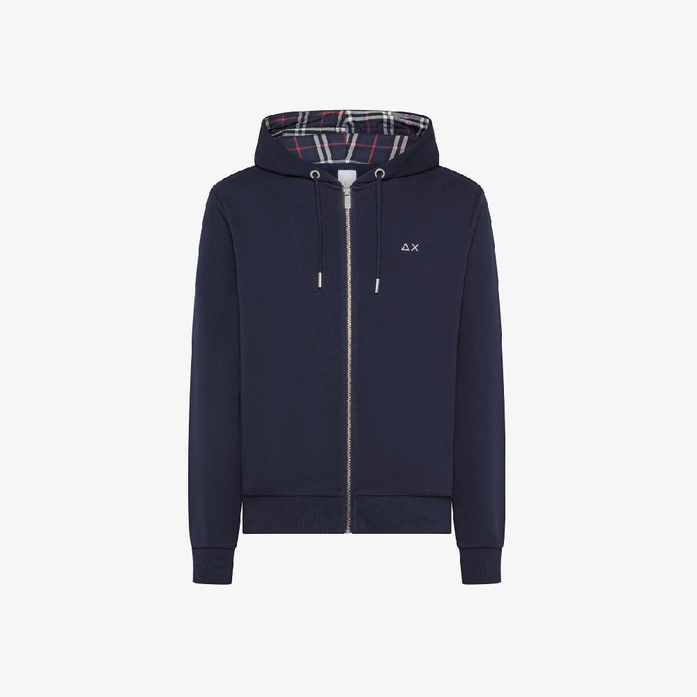 Sun 68 Felpa In Cotone Con Cappuccio E Zip - Uomo Shopping Online