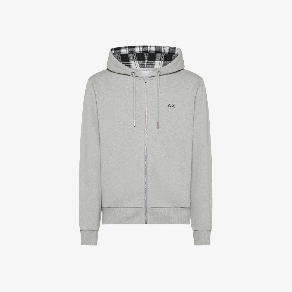 Sun 68 Felpa In Cotone Con Cappuccio E Zip - Uomo Affare Del Giorno