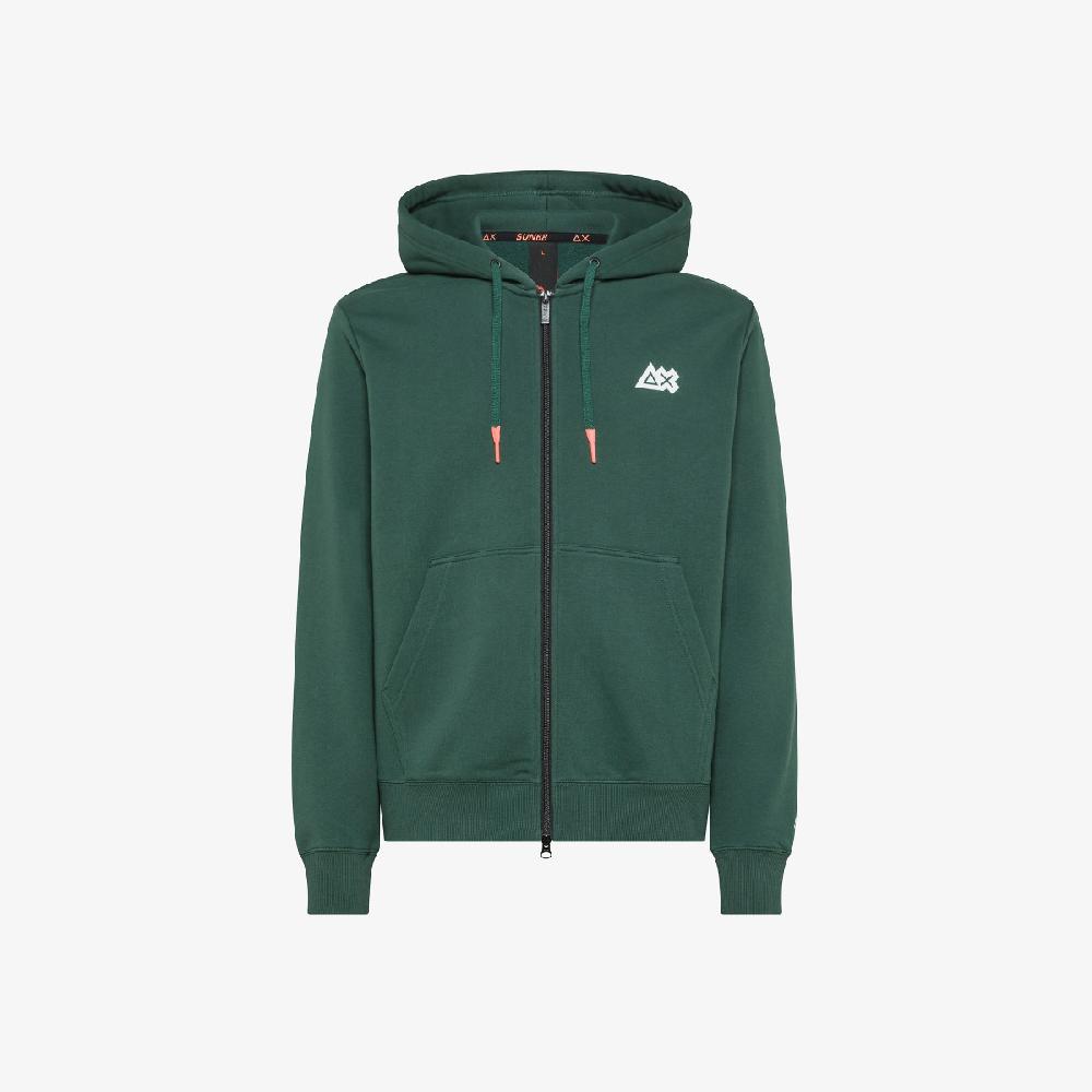 Sun 68 Felpa In Cotone Con Cappuccio E Zip - Uomo Nuovi prodotti
