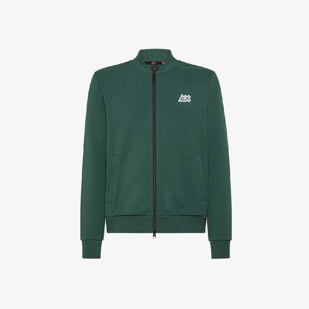 Sun 68 Felpa In Cotone Con Zip - Uomo Sconti VIP