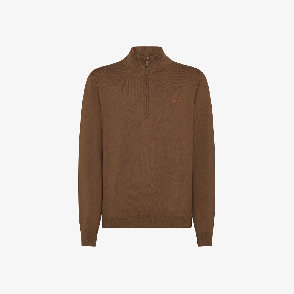 Sun 68 Maglia In Lana E Cotone Con Zip - Uomo Online