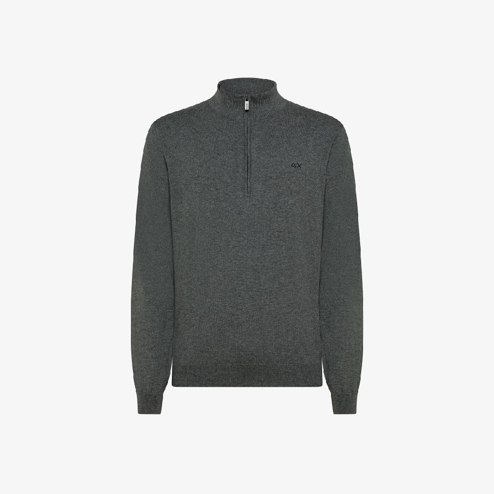 Sun 68 Maglia In Lana E Cotone Con Zip - Uomo Vendita Calda