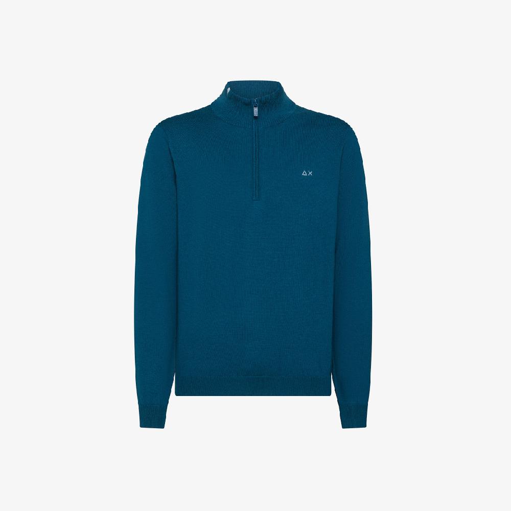 Sun 68 Maglia In Lana E Cotone Con Zip - Uomo Vendita Economica