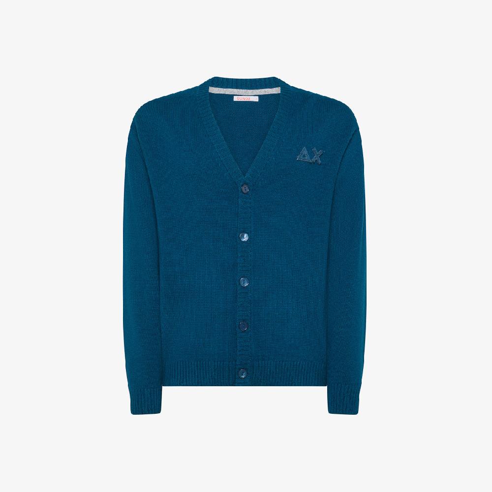Sun 68 Cardigan In Lana E Cotone - Uomo