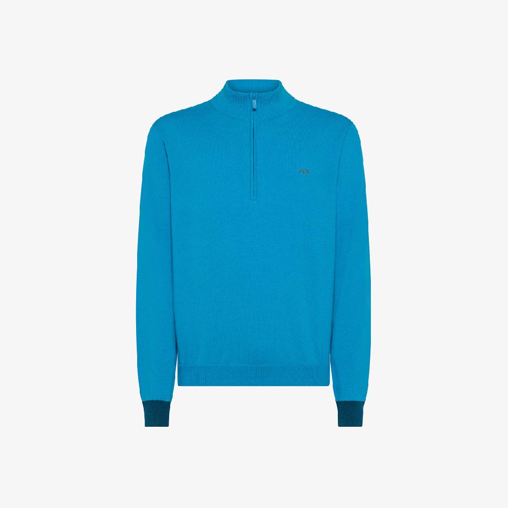 Sun 68 Maglia In Lana E Cotone Con Zip - Uomo Sostegno trimestrale