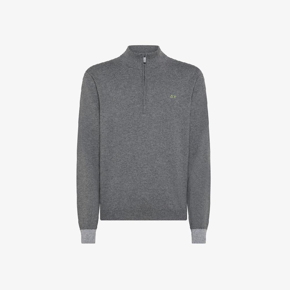 Sun 68 Maglia In Lana E Cotone Con Zip - Uomo Solo un giorno rimasto