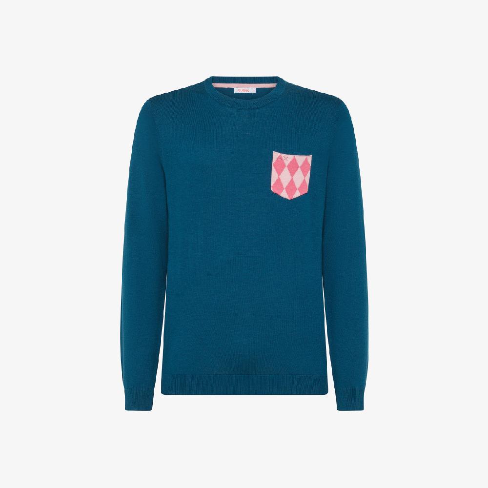 Sun 68 Maglia In Lana E Cotone Con Taschino - Uomo Outlet