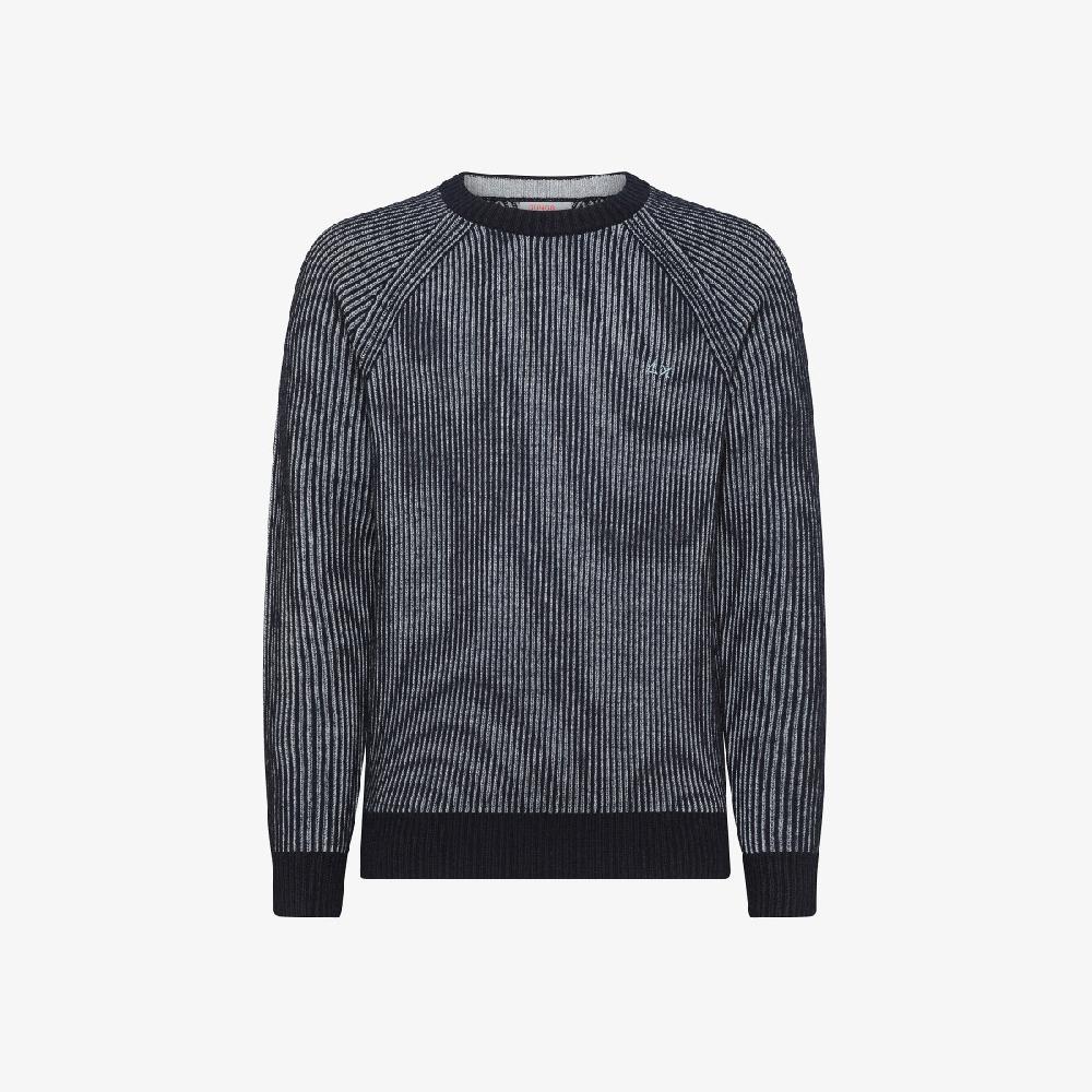 Sun 68 Maglia In Lana E Cashmere A Coste - Uomo Black Friday
