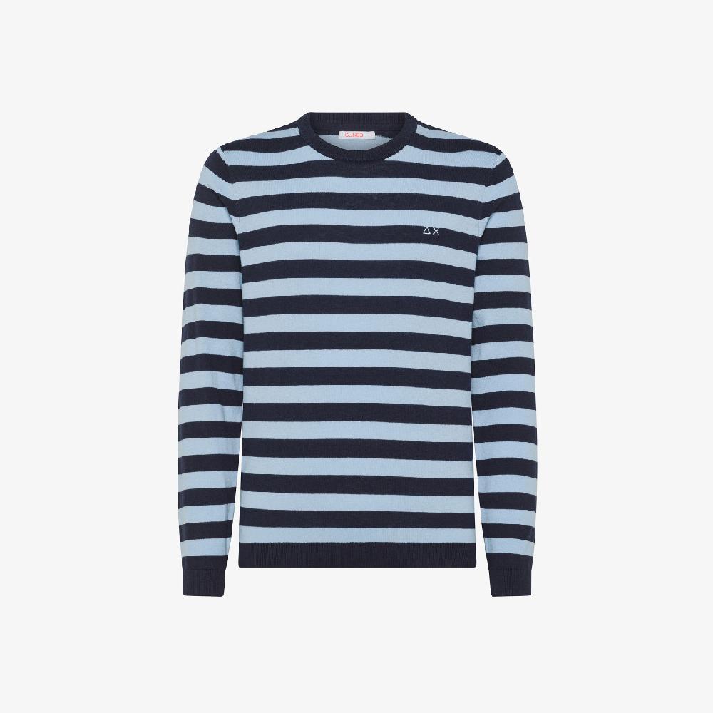 Sun 68 Maglia In Lana E Cotone A Righe - Uomo Offerte stagionali
