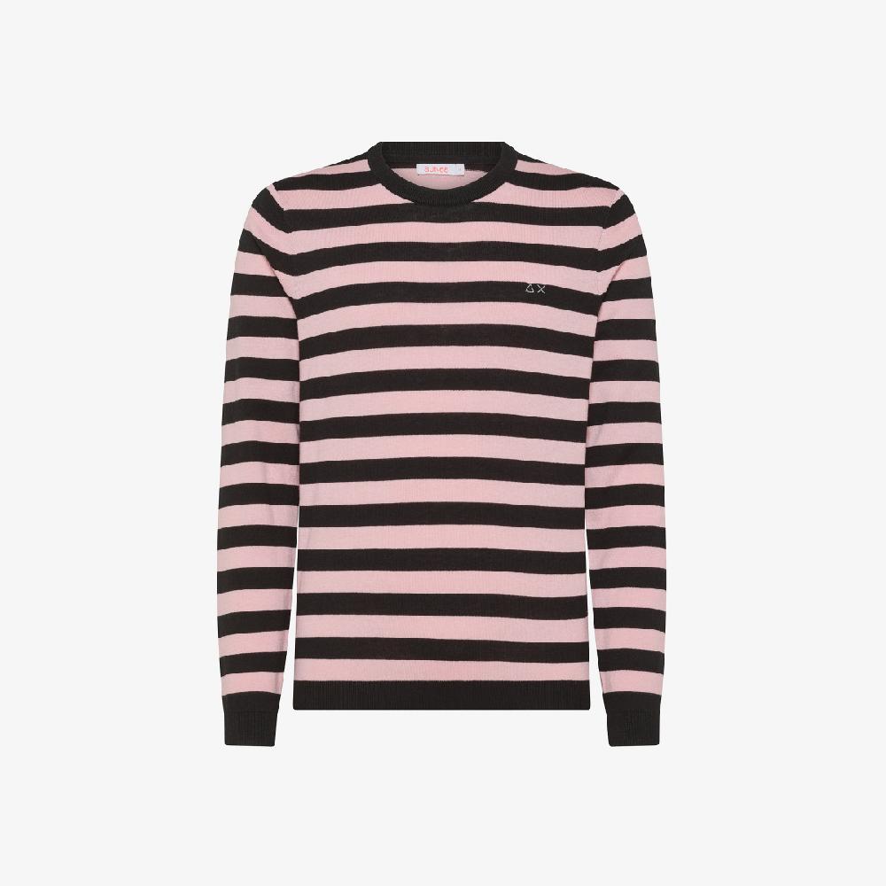 Sun 68 Maglia In Lana E Cotone A Righe - Uomo Liquidazione