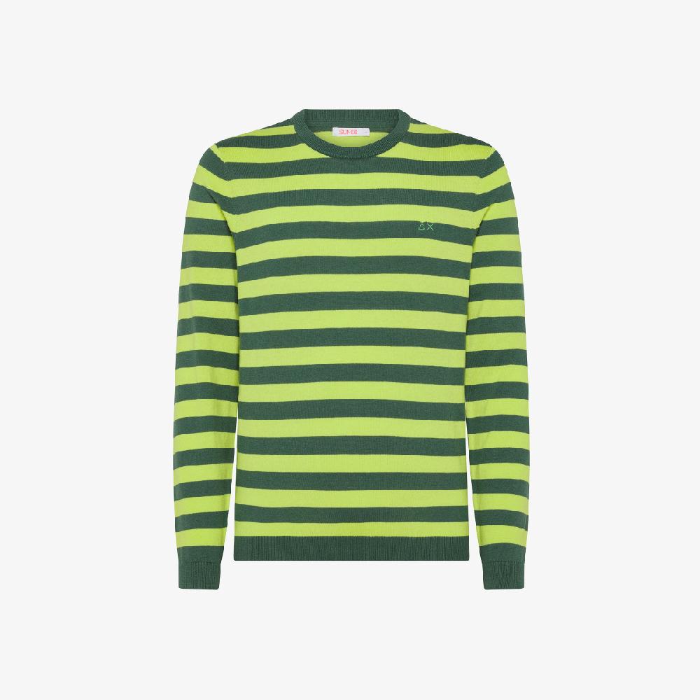 Sun 68 Maglia In Lana E Cotone A Righe - Uomo Comprane uno, ottenene uno gratis