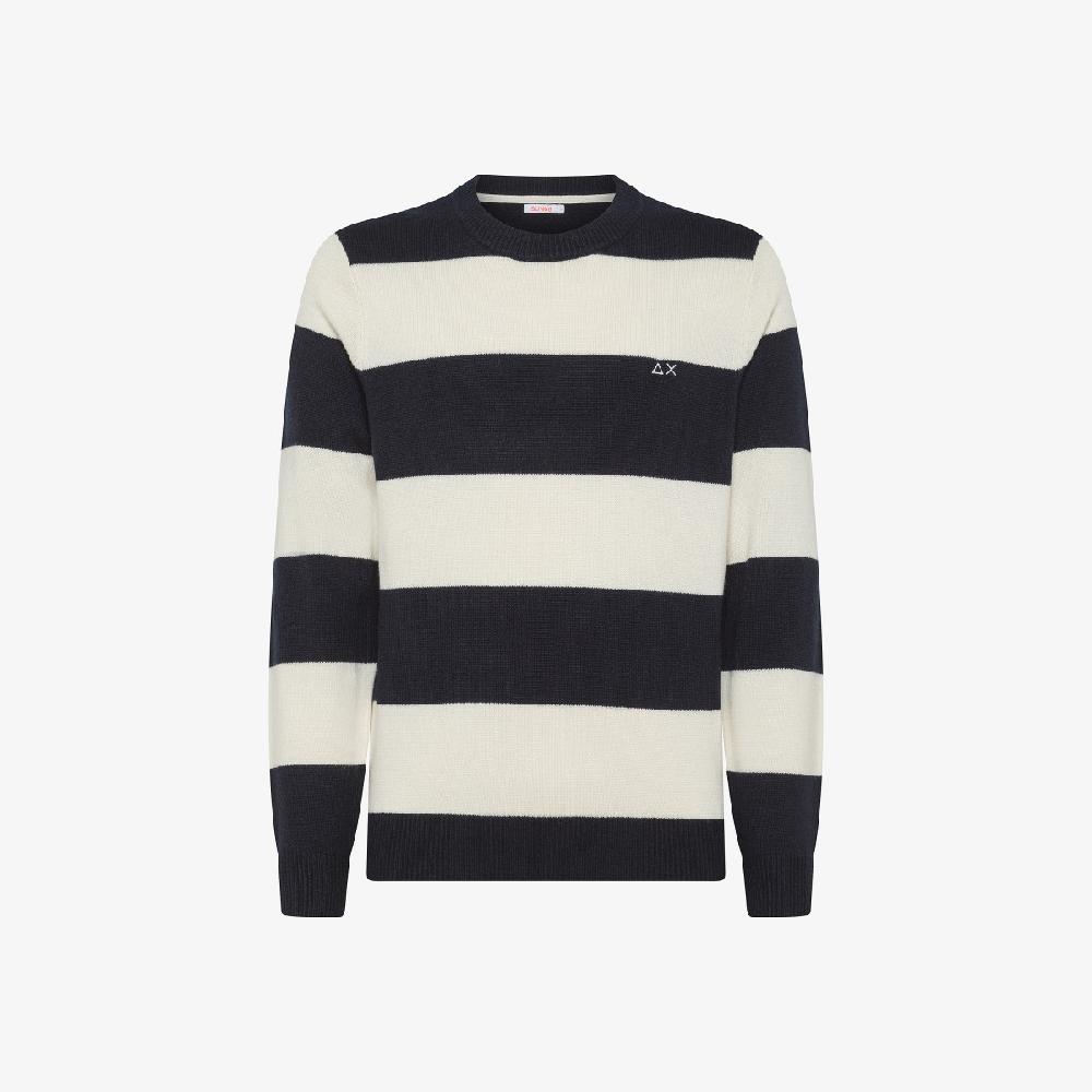 Sun 68 Maglia In Lana E Cashmere A Righe - Uomo Sconti VIP