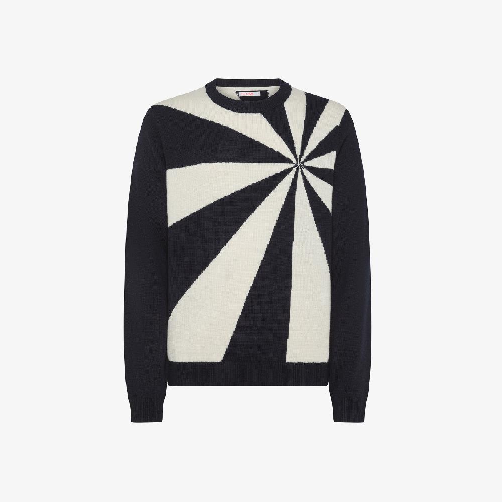 Sun 68 Maglia Jacquard In Lana E Cashmere - Uomo Italy