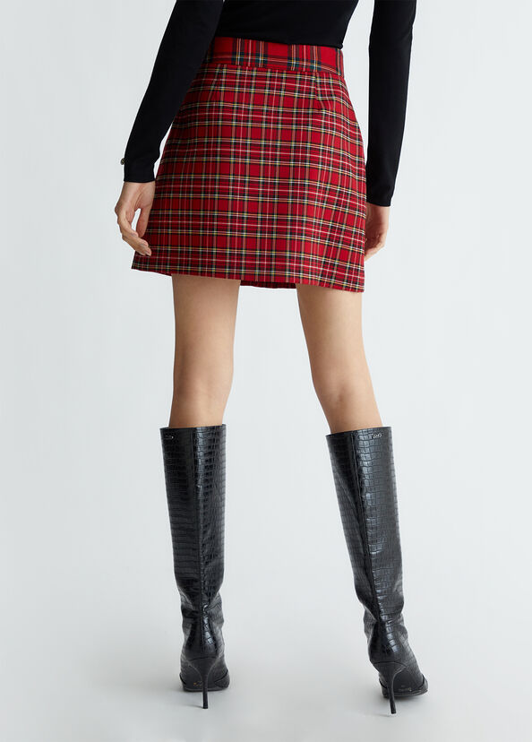 Liu Jo Minigonna a pieghe in tartan Offerta
