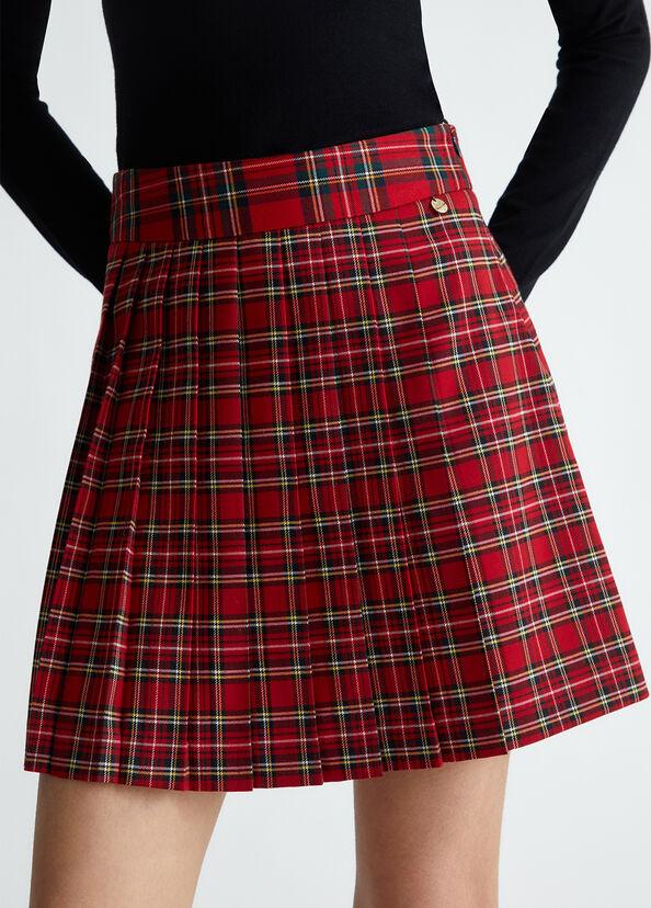 Liu Jo Minigonna a pieghe in tartan Offerta