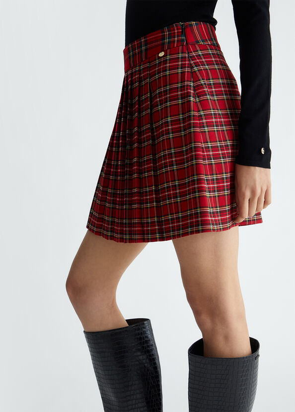 Liu Jo Minigonna a pieghe in tartan Offerta