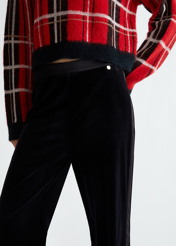 Liu Jo Pantaloni eleganti in velluto In Vendita