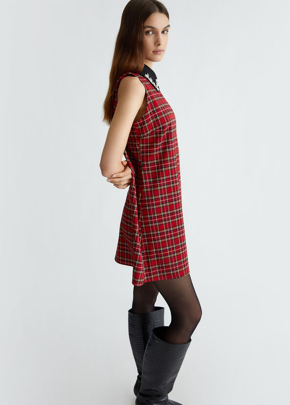 Liu Jo Abito corto in tartan Vendita Calda