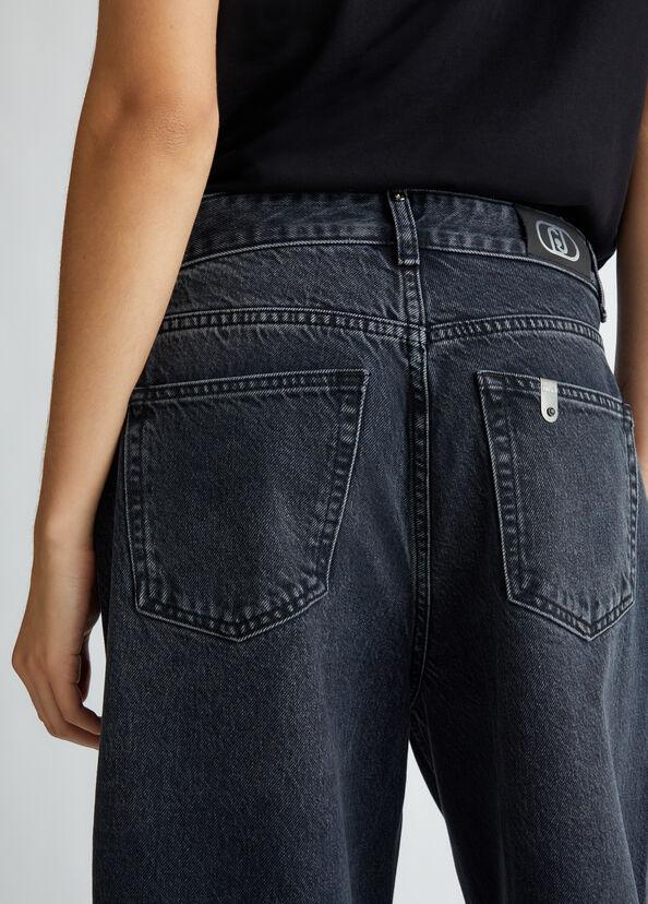 Liu Jo Jeans cropped con piume Saldi Di Fabbrica