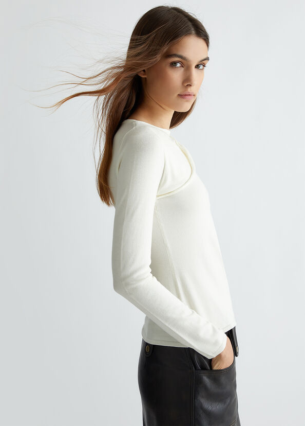 Liu Jo Maglia bianca con cut-out I Più Venduti