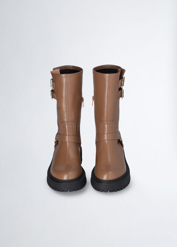 Liu Jo Biker boots in pelle Spedizione Gratuita