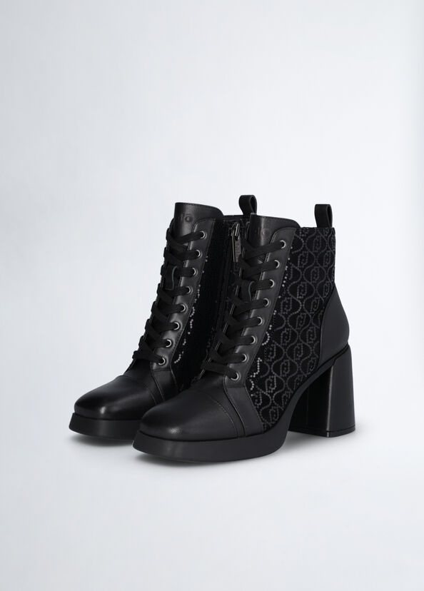 Liu Jo Stivaletti neri con micro paillettes Presa