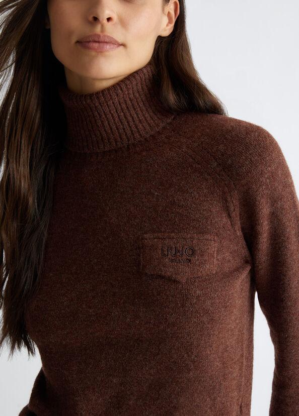 Liu Jo Dolcevita in misto lana con logo Qualità