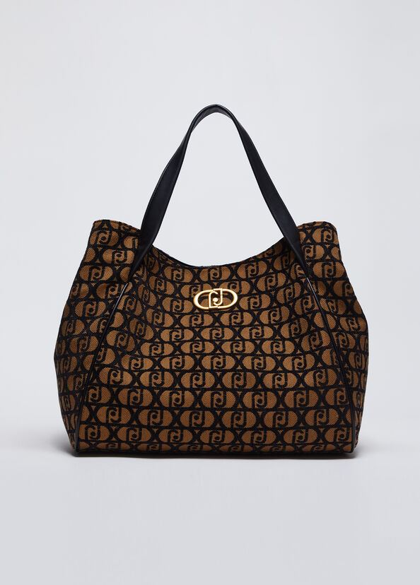 Liu Jo Shopping bag jacquard con logo Negozio