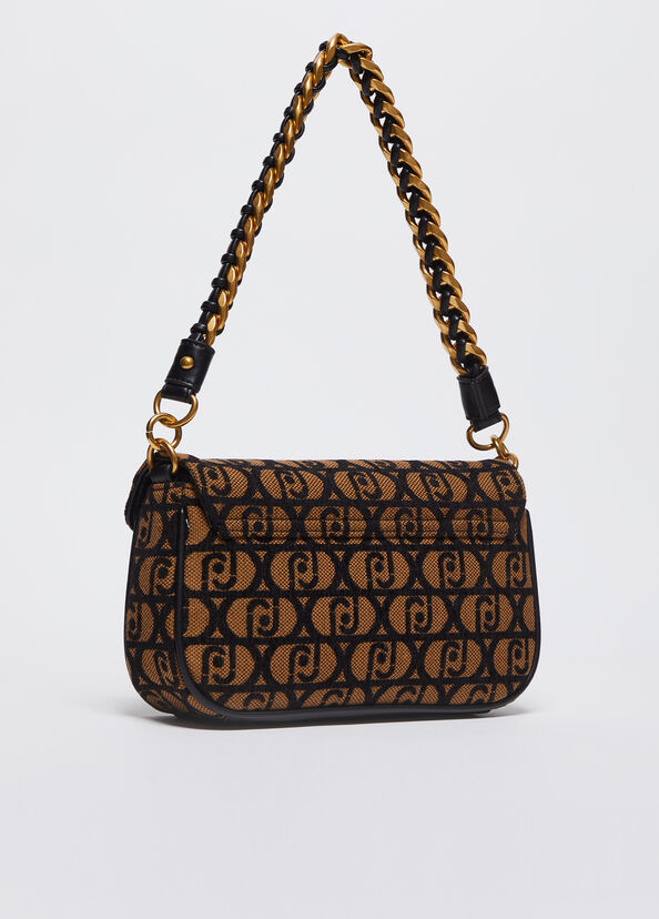 Liu Jo Borsa a spalla jacquard con logo Moda