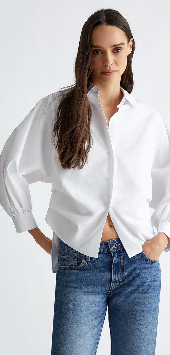Liu Jo Camicia in popeline con spilla Convenienza