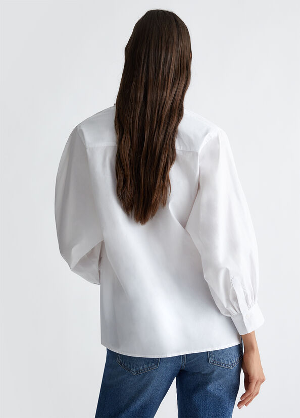 Liu Jo Camicia in popeline con spilla Convenienza