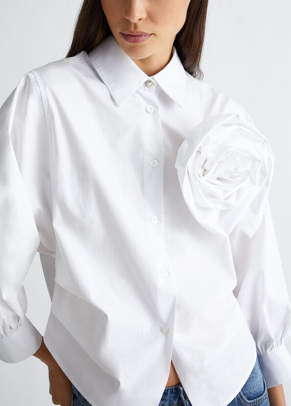 Liu Jo Camicia in popeline con spilla Convenienza