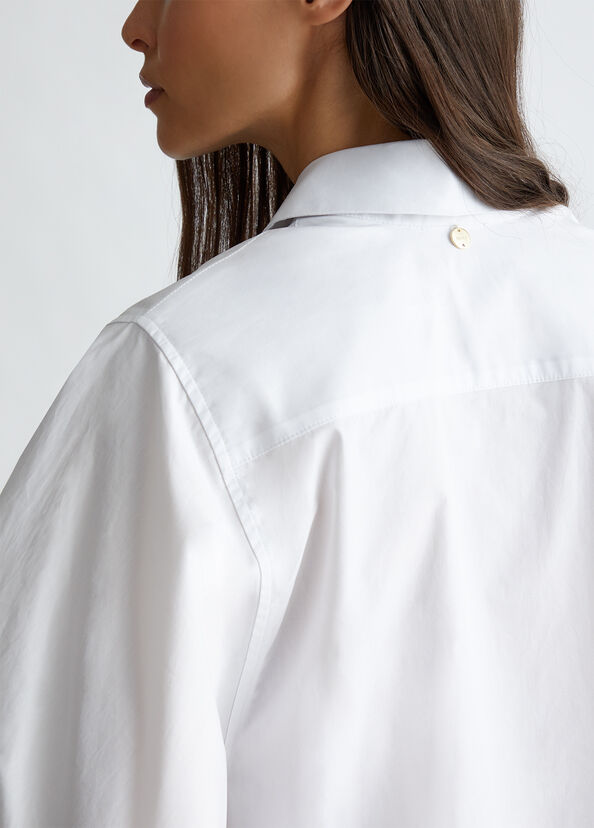 Liu Jo Camicia in popeline con spilla Convenienza