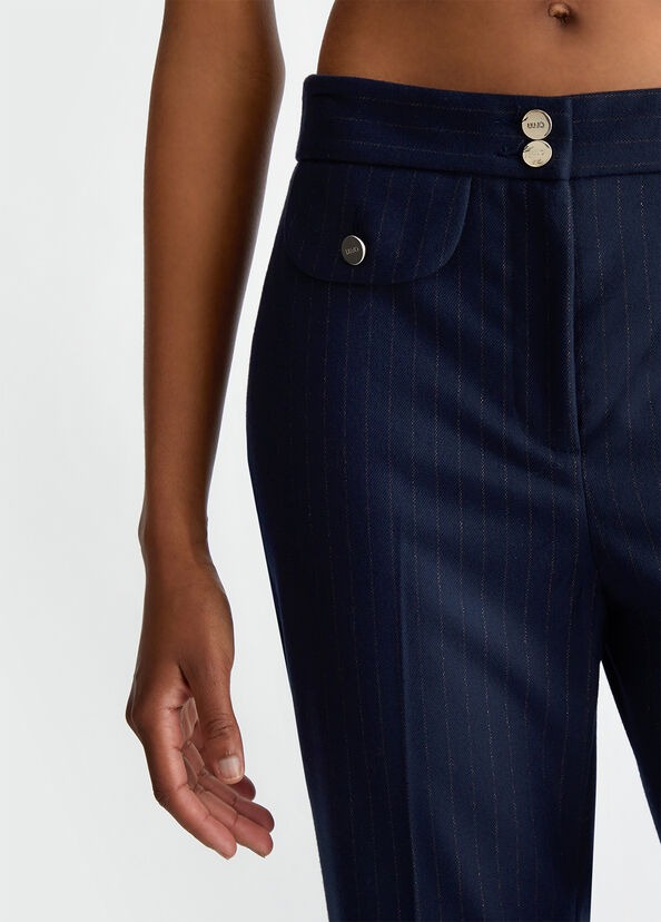 Liu Jo Pantaloni in flanella gessata Presa