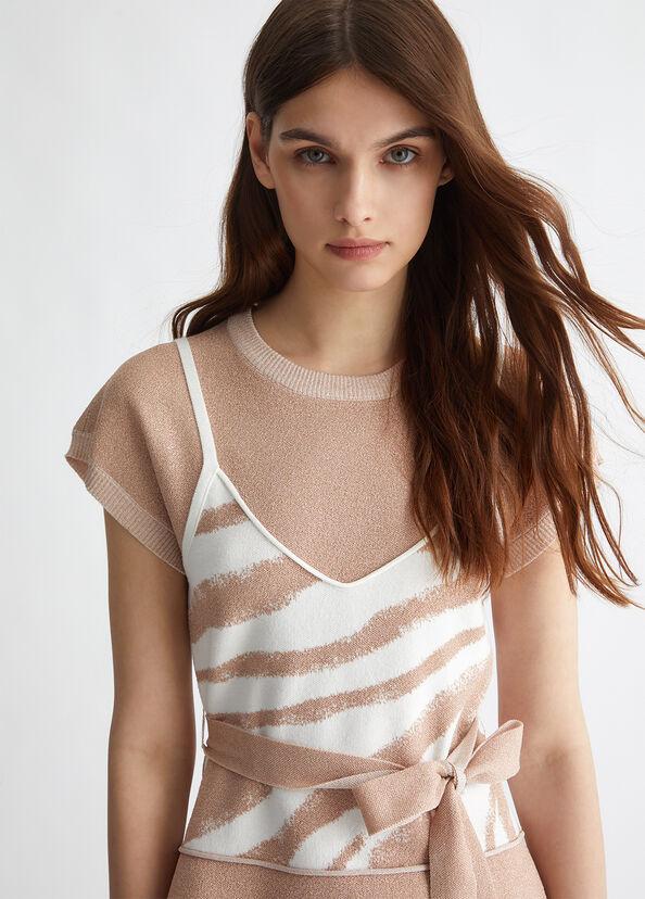 Liu Jo Maglia jacquard con cintura Prezzo Ridotto