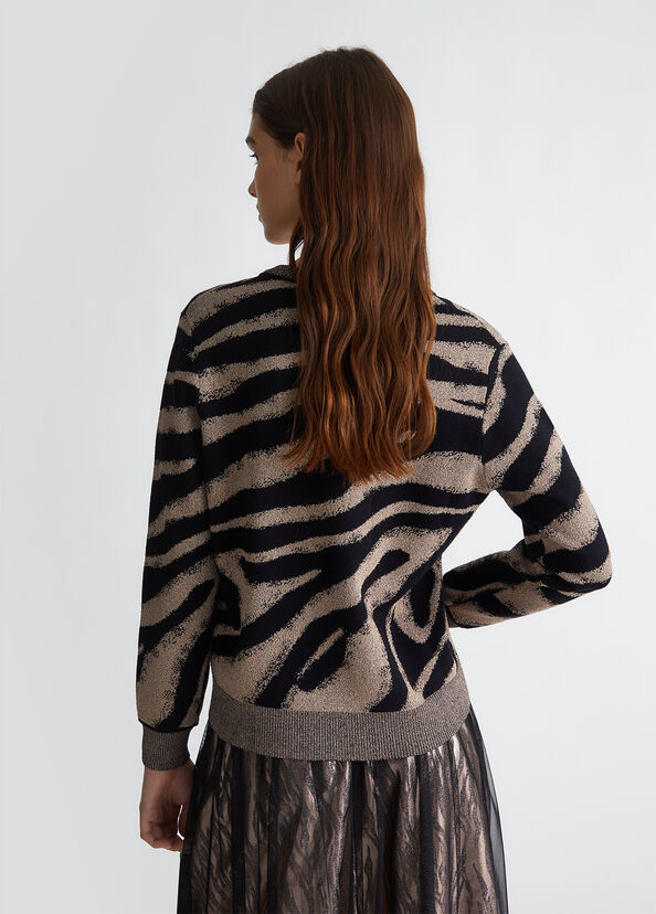 Liu Jo Maglia animalier jacquard Sottocosto