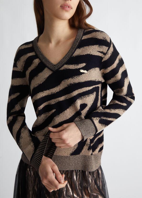 Liu Jo Maglia animalier jacquard Sottocosto