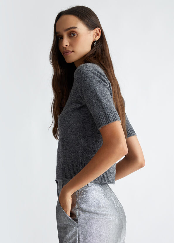 Liu Jo T-shirt in misto lana e alpaca Novità