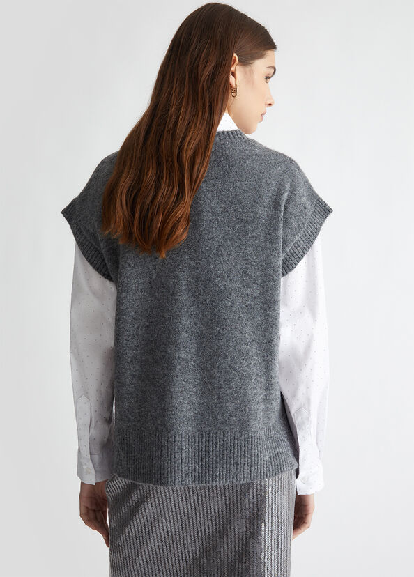 Liu Jo Gilet in maglia con logo Online