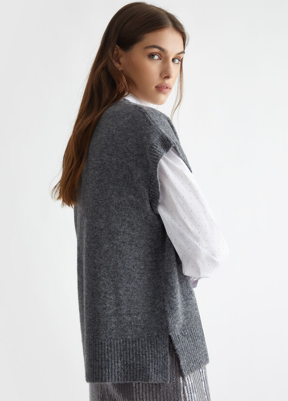 Liu Jo Gilet in maglia con logo Online