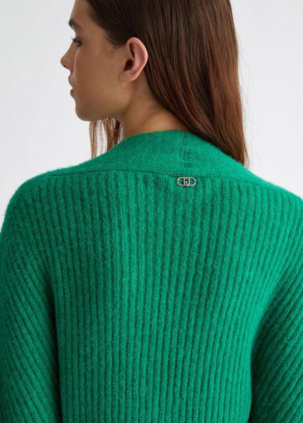 Liu Jo Cardigan in misto lana a coste In Vendita