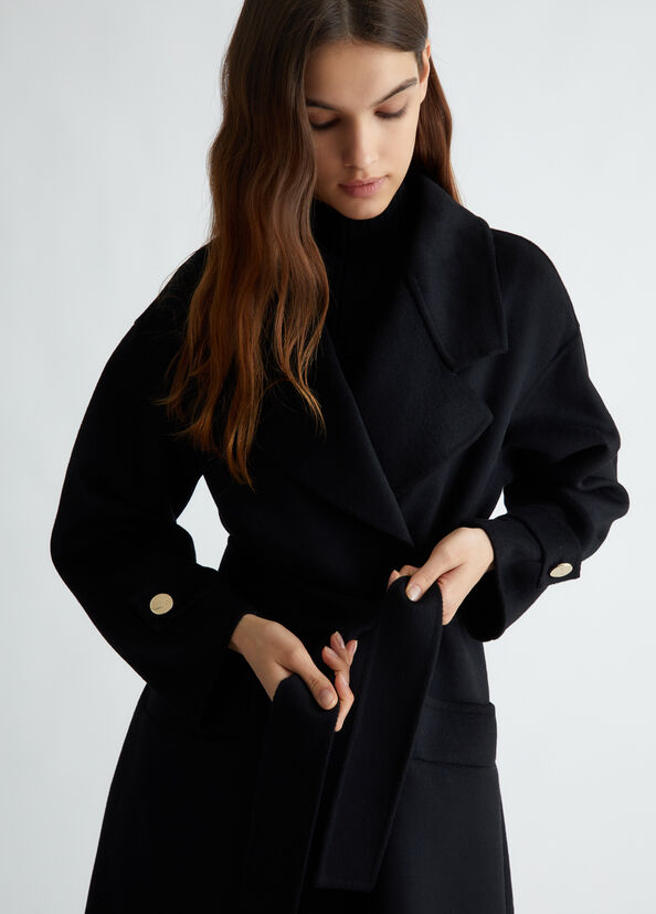 Liu Jo Cappotto in misto lana con cintura Qualità