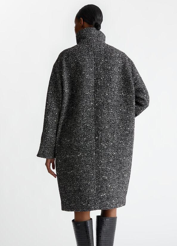 Liu Jo Cappotto doppiopetto in misto lana bouclé Vendita