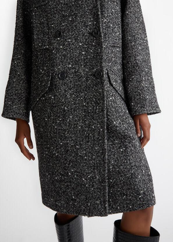 Liu Jo Cappotto doppiopetto in misto lana bouclé Vendita