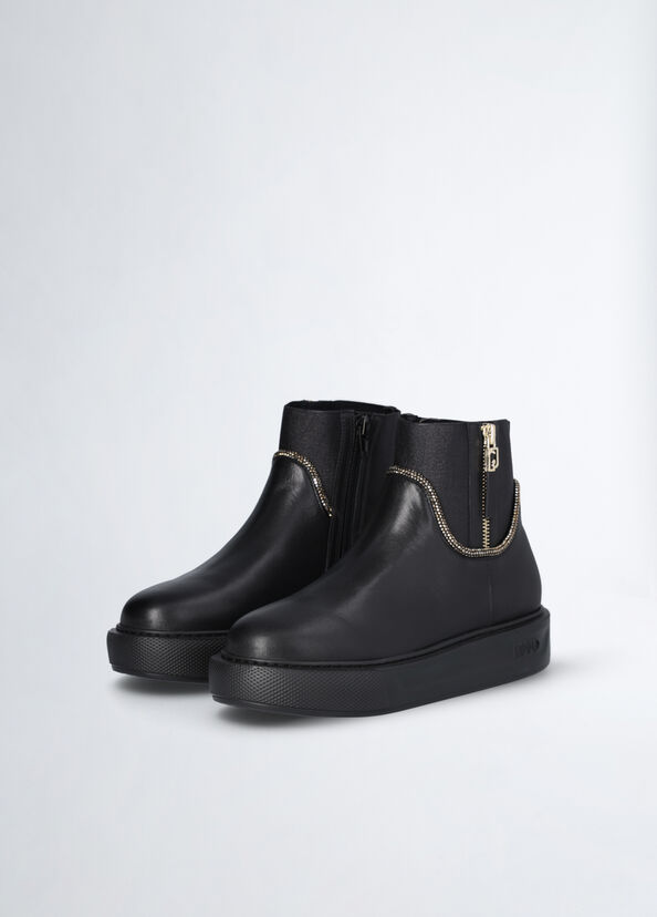 Liu Jo Stivaletti neri in pelle con strass Shopping Online