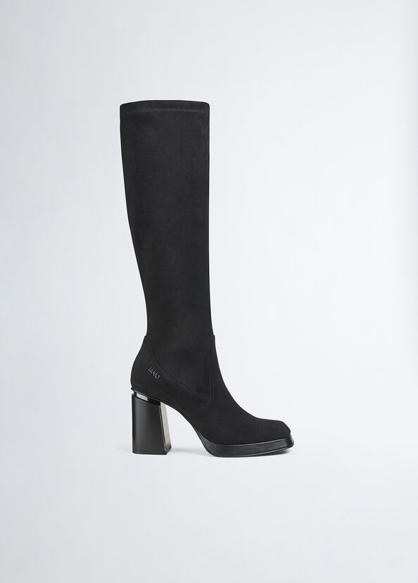 Liu Jo Stivali alti neri stretch Sconto