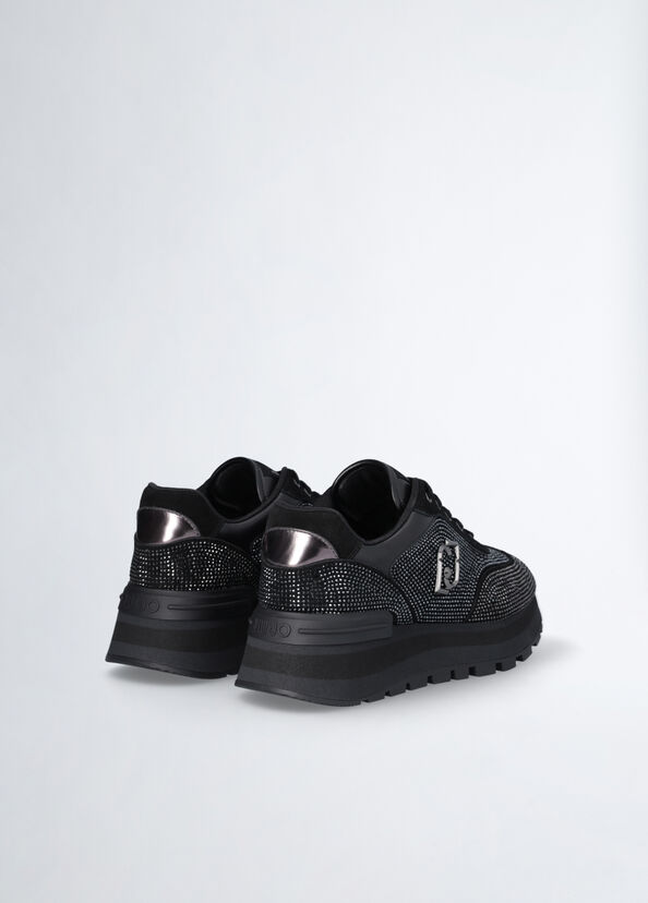 Liu Jo Sneakers nere full strass Online