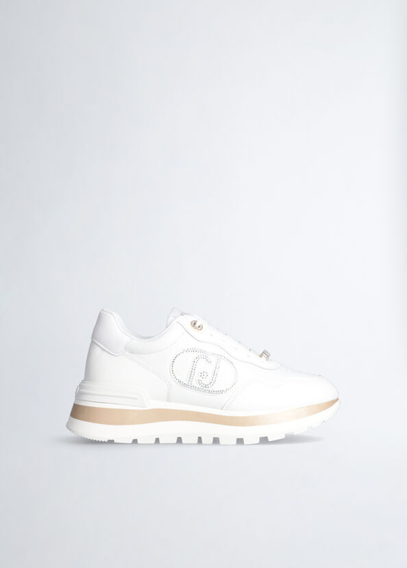 Liu Jo Sneakers bianche in pelle Outlet