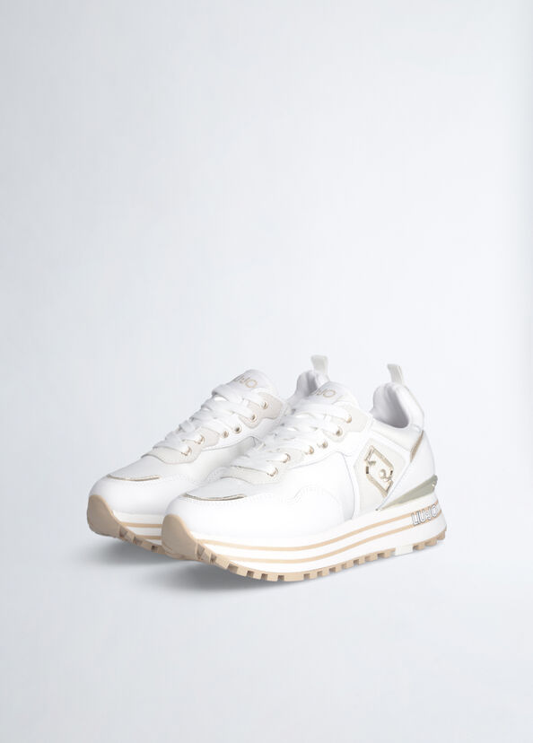 Liu Jo Sneakers platform in pelle e nylon Saldi