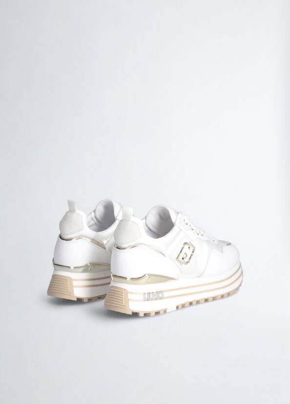 Liu Jo Sneakers platform in pelle e nylon Saldi